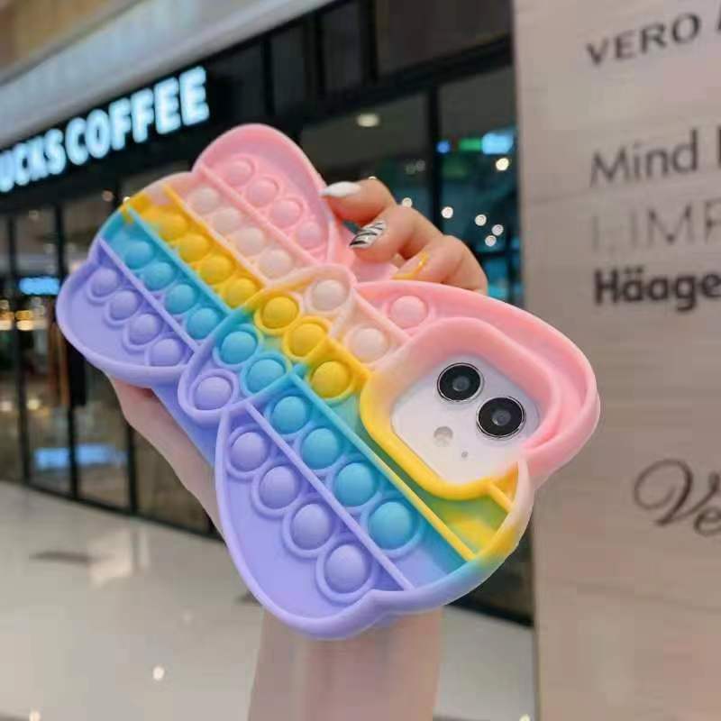 Reliver Stress Toys Push It Bubble Phone Case Color Bow Finger Pressure Version Of The Soft Silicone Protective Shell Reliver Stress Toys Push It Bubble Phone Case Color Bow Finger Pressure Version Of The Soft Silicone Protective Shell